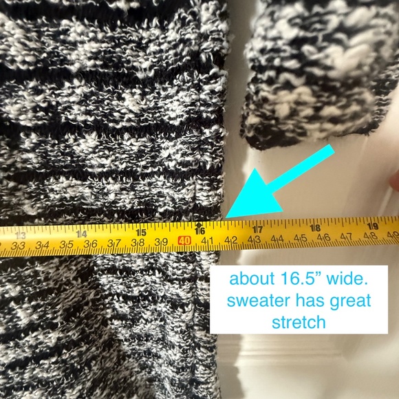 JJill, black and white sweater - Picture 7 of 9